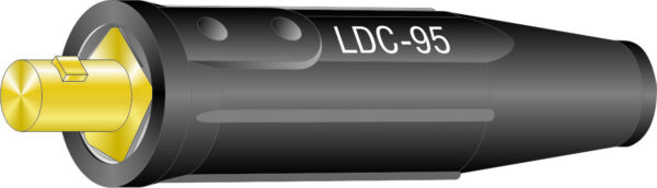 LDC-95 BLACK MALE DINSE CONNECTOR